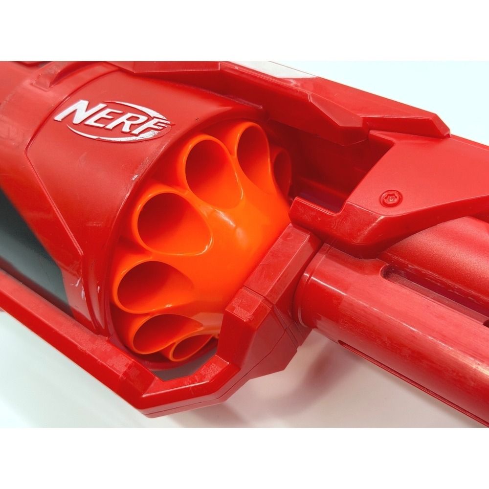 Nerf N-Strike MEGA Rotofury Blaster Red Rotating Drum Slam Fire Pump Action Gun - Picture 5 of 8